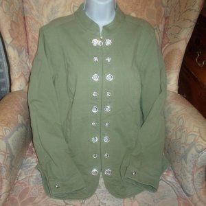 NWT Gorgeous Shade  of Green  Denim Jacket